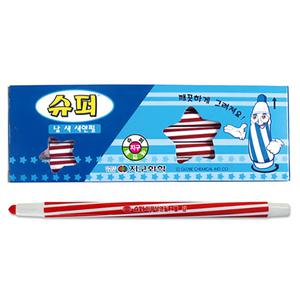 슈퍼색연필 단색색연필 12자루입/011003/낱색 빨간색연필