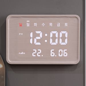 플라이토 루이스 우드 인테리어 LED 벽시계 36cm / 구매평이벤트