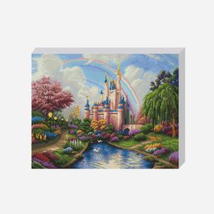 DIY 보석십자수 세트 꿈의 궁전 40x50cm 풍경 캔퍼스 액자형 비즈