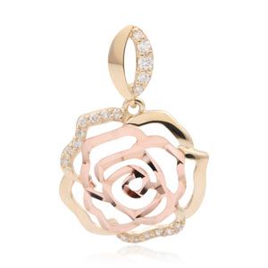[14K GOLD] 레이첼 로즈 팬던트