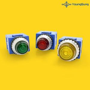 용성전기 AC220V PL램프 YSPL-T22A 전구식 25파이 30파이 원형 표시등 파일럿램프