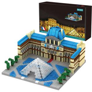 나노블럭 세계 건축물 대형 랜드마크 블록 미니 건물 파리 루브르 박물관 054