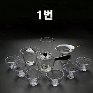 [제이큐]유리 내열 주전자 컵 세트 다도세트 티팟 1번