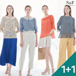 [루시앙][1+1] NNF 모던 쉬폰배색 블라우스 4종 택1