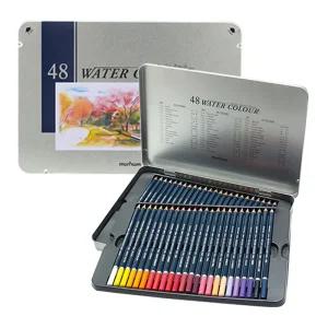 문화연필 전문가용 수채화색연필 워터칼라 수채색연필 48색