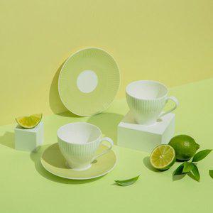 [한국도자기] 라임 커피잔 2인 세트