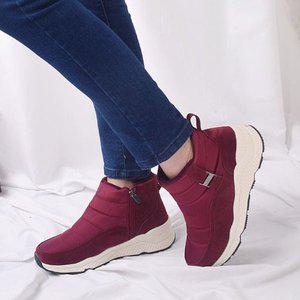 [딕슈][재입고] 딕슈 여성 퍼 안감 방수 지퍼 누빔 패딩 털 슬립온 부츠 방한화 SN1FWWA905