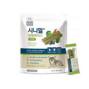 시니멀 베지스 덴탈껌 그린 140g(14gx10P) 노령견 소프트 덴탈껌