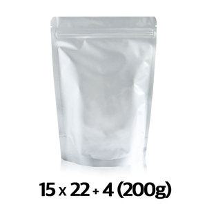 블레스팩 AL 은박 스탠드 지퍼백 원두 커피 봉투 200g 50매 기본형