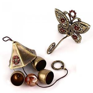 [ok철물]풍경 문종 도어벨 엔틱 꽃나비종(3P)국산2636