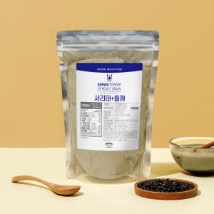 [소화푸드] 서리태 들깨 선식 500g 블랙 미숫가루 볶은 검은콩 가루 아침 식사 대용