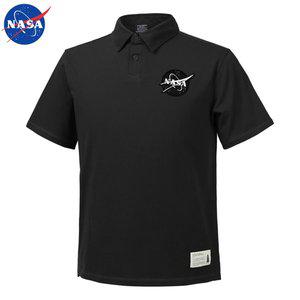 [NASA] 나사 남녀공용 면 카라티 반팔티 폴로티 N-163UBK 남자 여성 티셔츠 빅사이즈