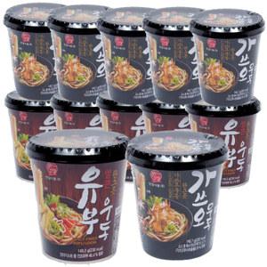 한일식품 본고장 우동 한그릇 작은컵 2종혼합 (유부우동6입+가쓰오우동6입)