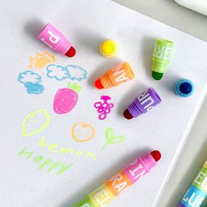 일정문구 1500블럭 고체 형광펜 6색 세트 미니 데코펜 학생 단체선물 캐릭터 공부