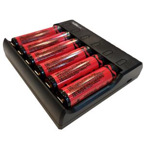 18650 만능 6구 멀티고속충전기 26650 14500 16340 리튬이온 배터리 건전지충전기