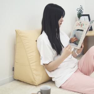 삼각 등받이 쿠션 허리 침대 대쿠션 2개입