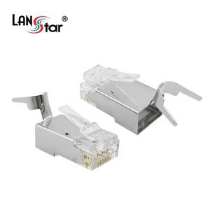 랜스타 RJ45 관통형 커넥터 CAT6A CAT7 STP EZ 콘넥터 100개입 23AWG 용