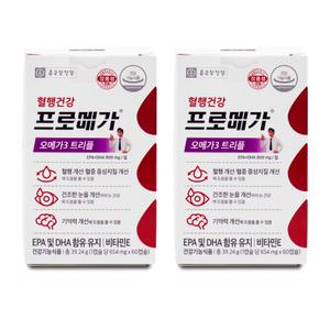 종근당건강 프로메가 오메가3 트리플 654mg x 60캡슐 2통 I