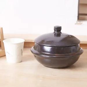 옹기방 뚜껑있는뚝배기 황토 계란찜뚝배기 2호