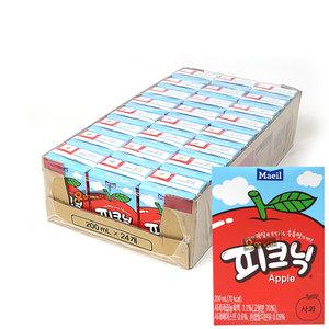 피크닉 200mL 24개 1박스 사과맛 쥬스 음료수 어린이 과일 음료