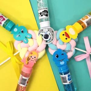 요미야여기야 미니 비눗방울 오리 동물 스틱 버블 어린이 장난감 단체 학교 선물 답례품