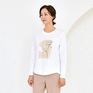 [마담엘레강스] 로즈 언밸런스 티셔츠 블라우스_K241BL22