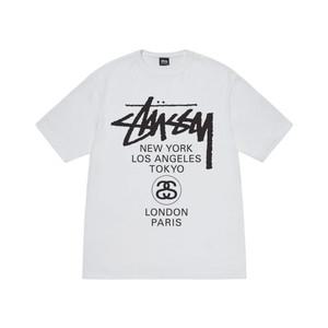 스투시 월드 투어 반팔 티셔츠 화이트 3903962