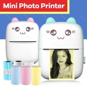 휴대용 미니프린터 휴대폰용 라벨 스마트 포켓 포토 블루투스 접착 스티커 열전사 컬러 용지 롤 인쇄 58mm