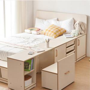 자취생 수납장 책상 수납침대프레임 종합세트 호텔 평상형 게스트하우스
