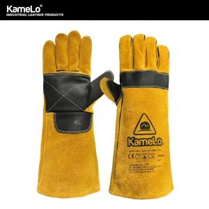 카멜로 3중원단 가죽 아크 산소 용접 장갑 915-LB
