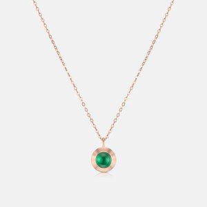 [메트로시티주얼리]탄생석 5월 코르테 스털링 실버 로즈 목걸이 A241SN1205RPV .