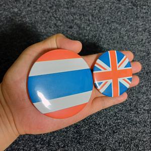 세계국기 핀버튼 뱃지 냉장고자석 거울 58mm 75mm 아시아모음 핀뱃지 브로치 와펜 한국 태국 일본 베트남