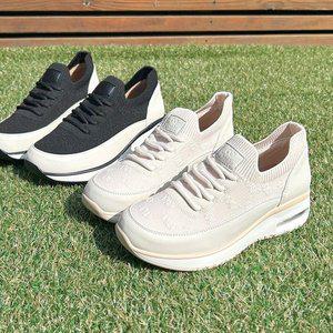 [바닐라슈] 론디아 초경량 니트스판 에어창 키높이 스니커즈(4cm)