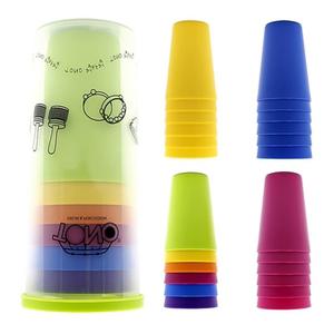 KJP 학생음악교구 컵타컵 레인보우 6입 1세트 연주컵 리듬놀이