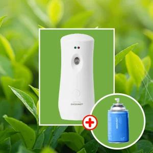 [바이오미스트] 아로마 화장실 사무실 거실 실내 자동 분사기+ 프레쉬 그린티 290ml 방향제