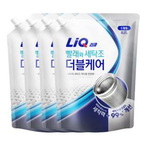 리큐 빨래와세탁조 더블케어 액체세제 드럼용 2.1L x4개