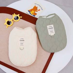 강아지옷 고양이옷 하네스 누빔 패딩 조끼 점퍼 S-XL