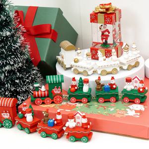 크리스마스 장식 소품 미니 나무 기차 오브제 GHX06