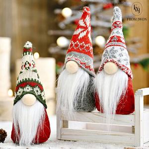 미니 산타 인형 크리스마스 테이블 장식 소품 얼굴 없는 난쟁이 요정