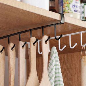 [제이큐]주방 행주걸이 국자걸이 컵정리선반 상부장걸이 X ( 3매입 )