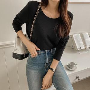 [시크릿라벨] [탱글쫀쫀] U넥 루즈핏 기본 티셔츠