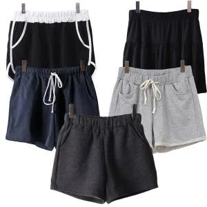 [하프클럽/]빅사이즈 여자 기모 반바지 밴딩 숏 트레이닝 5부팬츠