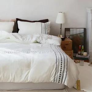 포근한 크라운 자수 양면 초극세사 겨울 호텔 이불단품 싱글(S)