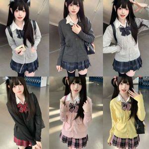 일본 가디건 교복 코스프레 4종 여고생 졸업 세트 코스튬