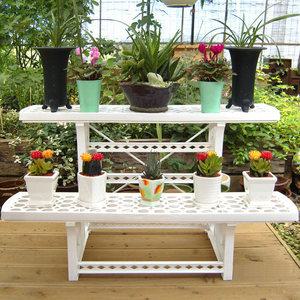 Mordenlife 깔끔하고튼튼한 계단식 화분진열대 2단/화분선반 화분정리대 화분받침대