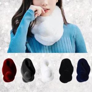 TK- 903 외방울자석퍼목도리/후드/머플러/겨울/스카프/밍크/페이크퍼/여성/목도리/머풀러/밍크퍼/모피/폭스