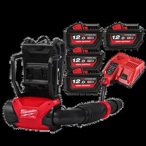 밀워키 무선 백팩 블로워 18V 충전공구 듀얼 송풍기 배터리(12.0) 4개 세트 M18 F2BPB-124
