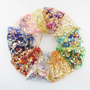 노리스 예쁜 포장지 13-18cm 선물 포장 용품 포푸리 망사주머니 장미 1p