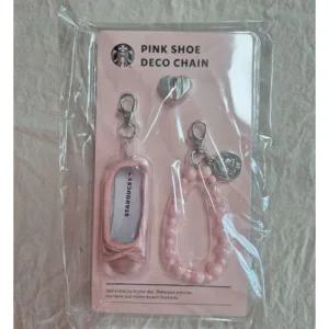 [정품] Starbucks 핑크 Pink Shoe Deco KeyChain 스타벅스 슈 데코 키체인 598774