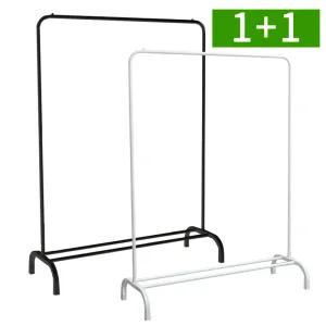 [1개+1개] 하단수납선반 이동식행거 철제 스탠드 옷걸이행거